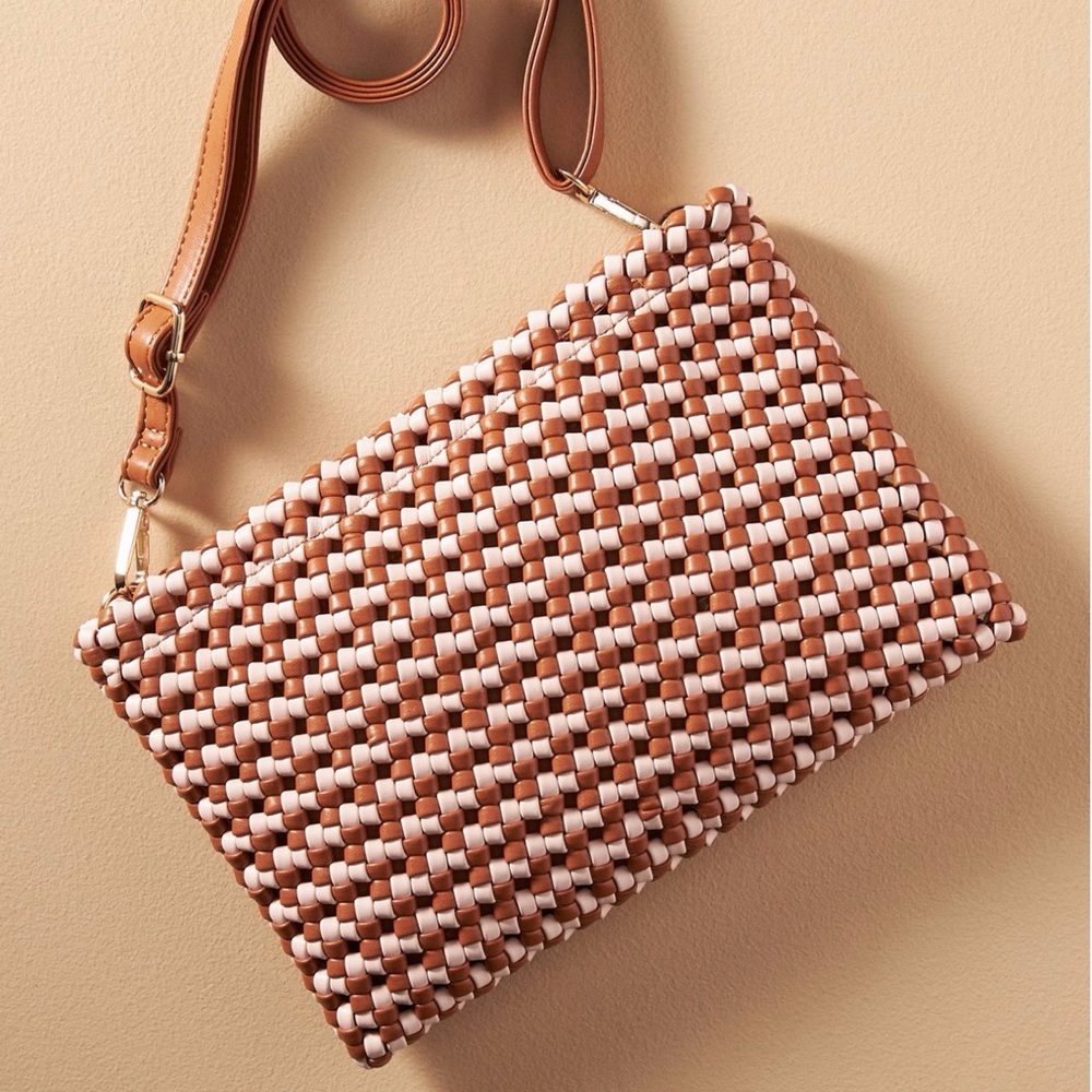Anthropologie Kalani Woven Knot Clutch/Crossbody